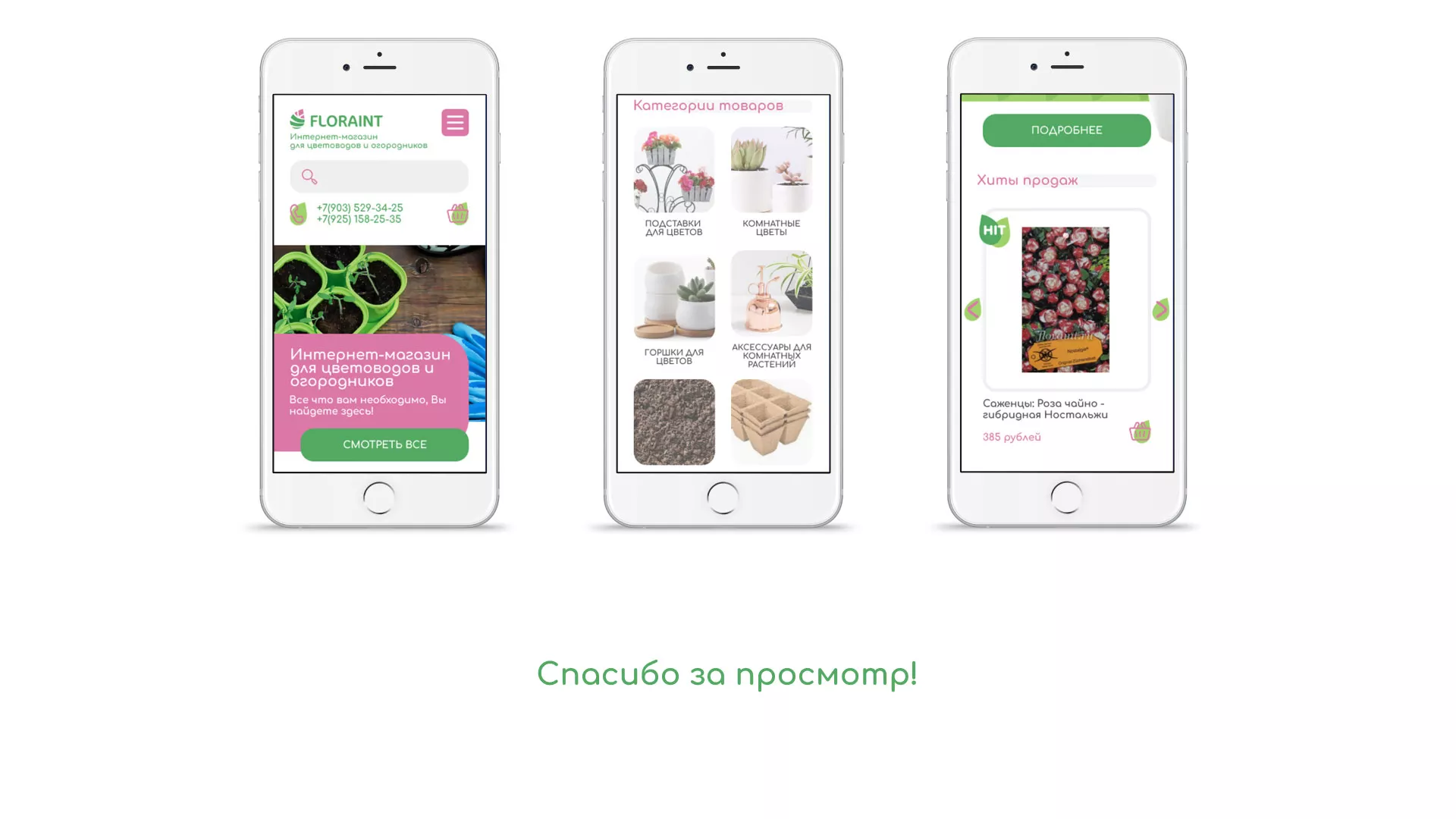 Создание логотипа и интернет-магазина «FLORAINT» в Владивостоке