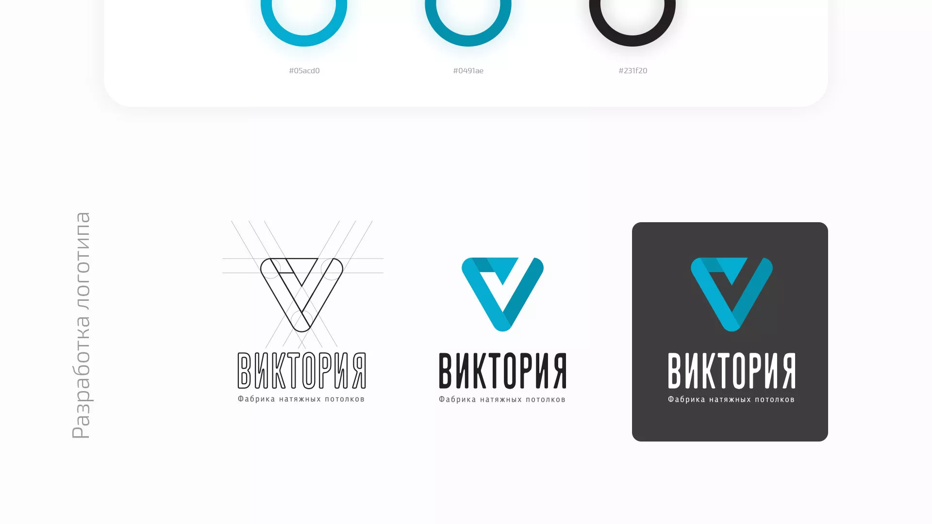 Разработка фирменного стиля компании по продаже и установке натяжных потолков в Владивостоке