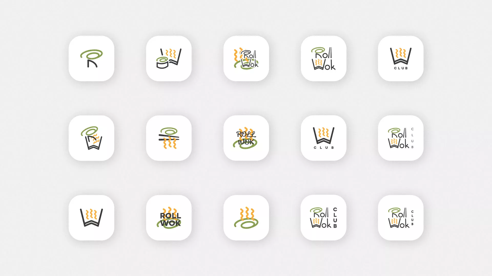 Разработка иконки приложения суши-бара «Roll Wok Club» в Владивостоке