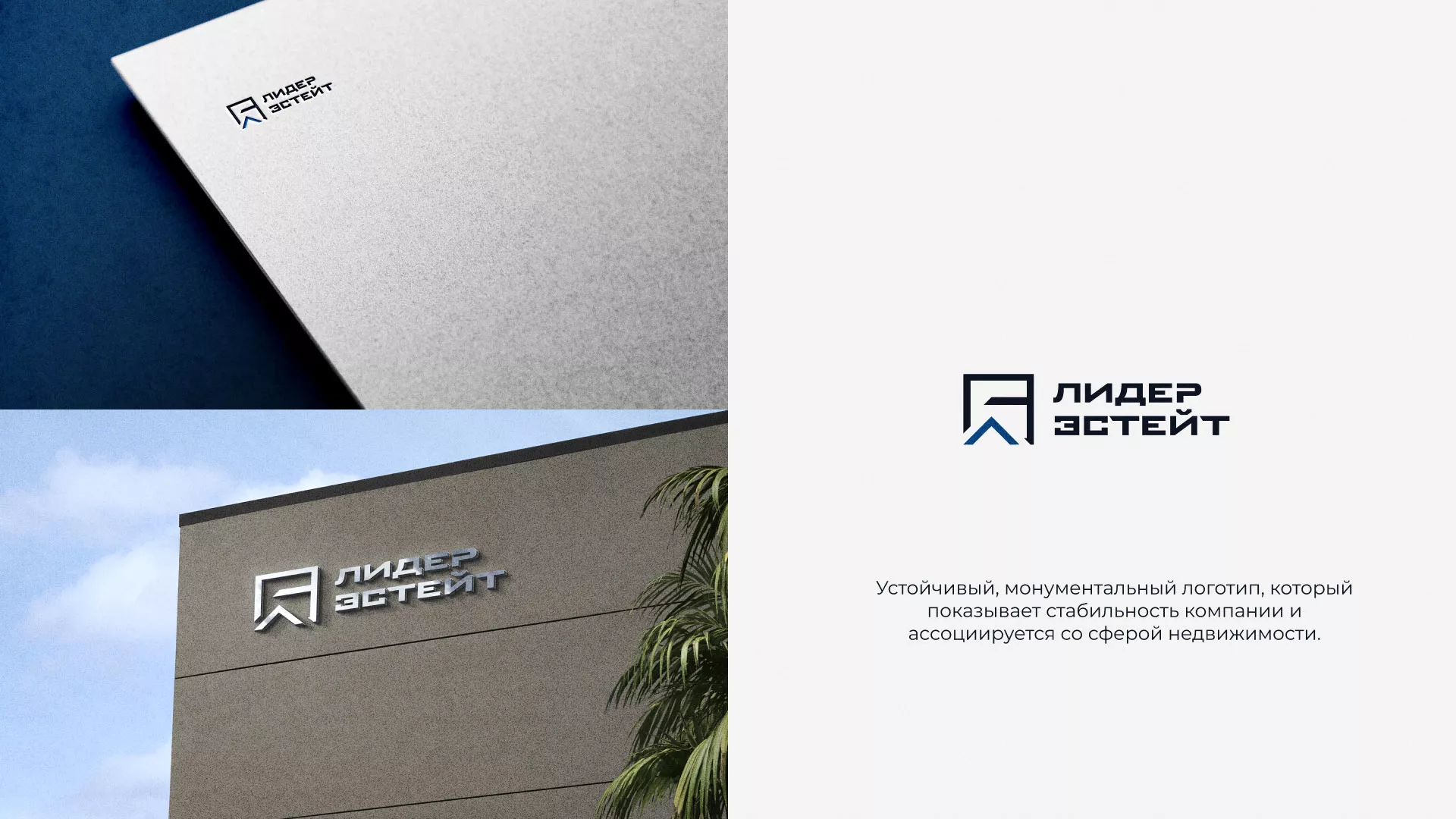 Разработка логотипа агентства недвижимости «Лидер Эстейт» в Владивостоке