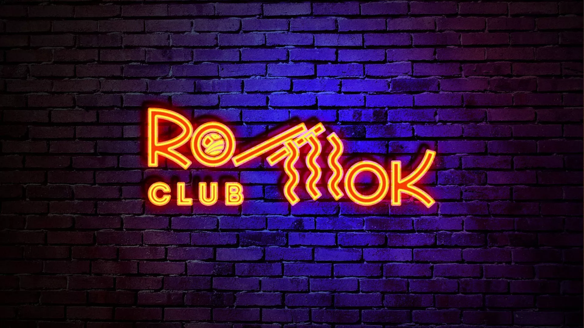 Разработка интерьерной вывески суши-бара «Roll Wok Club» в Владивостоке
