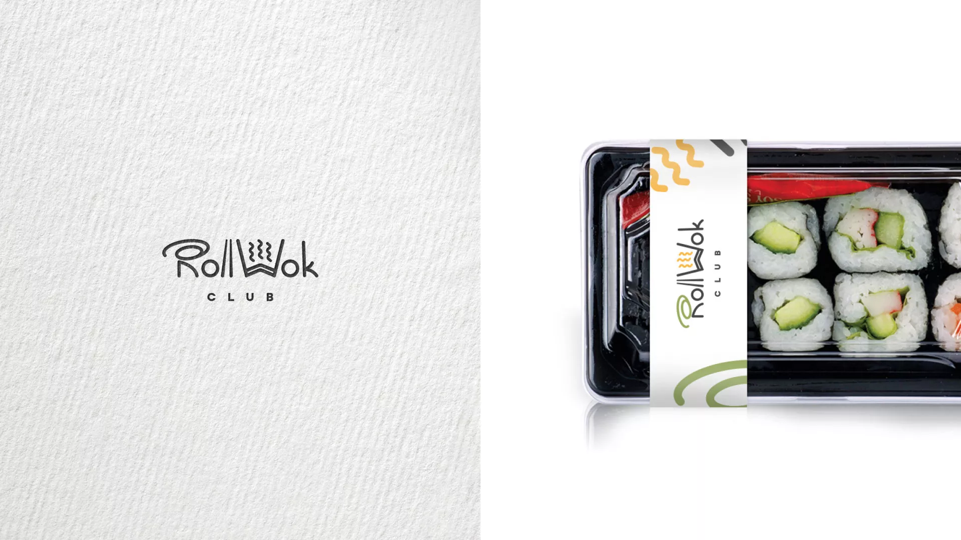 Создание дизайна упаковки суши-бара «Roll Wok Club» в Владивостоке
